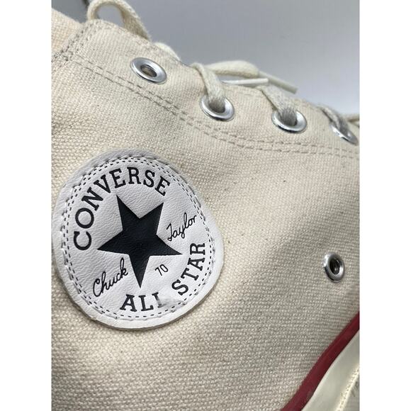 CONVERSE Unisex Adult Beige Chuck 70 Canvas All-Star Hi-Top Sneakers SZ M6/W8 - Picture 7 of 10